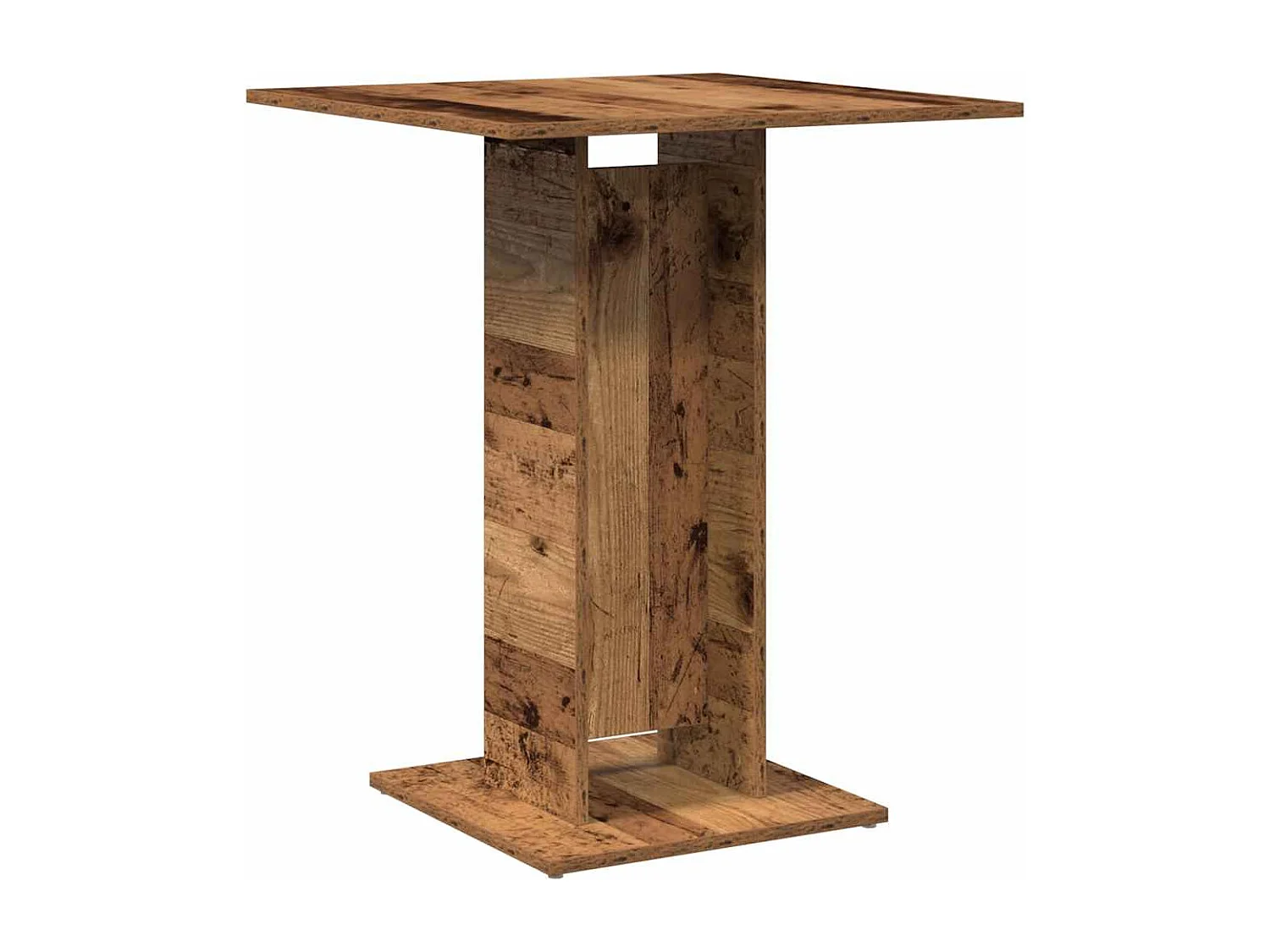 Table de bistro vieux bois 60x60x75 cm bois d'ingénierie