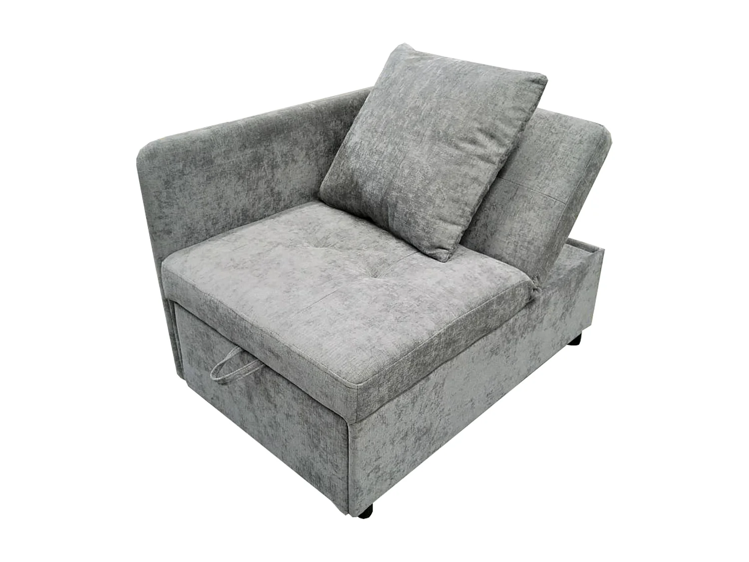 Canapé-lit rembourré 177x68x65cm - Canapé-lit multifonction 3 en 1 - Lin - Dossier réglable - Gris Clair