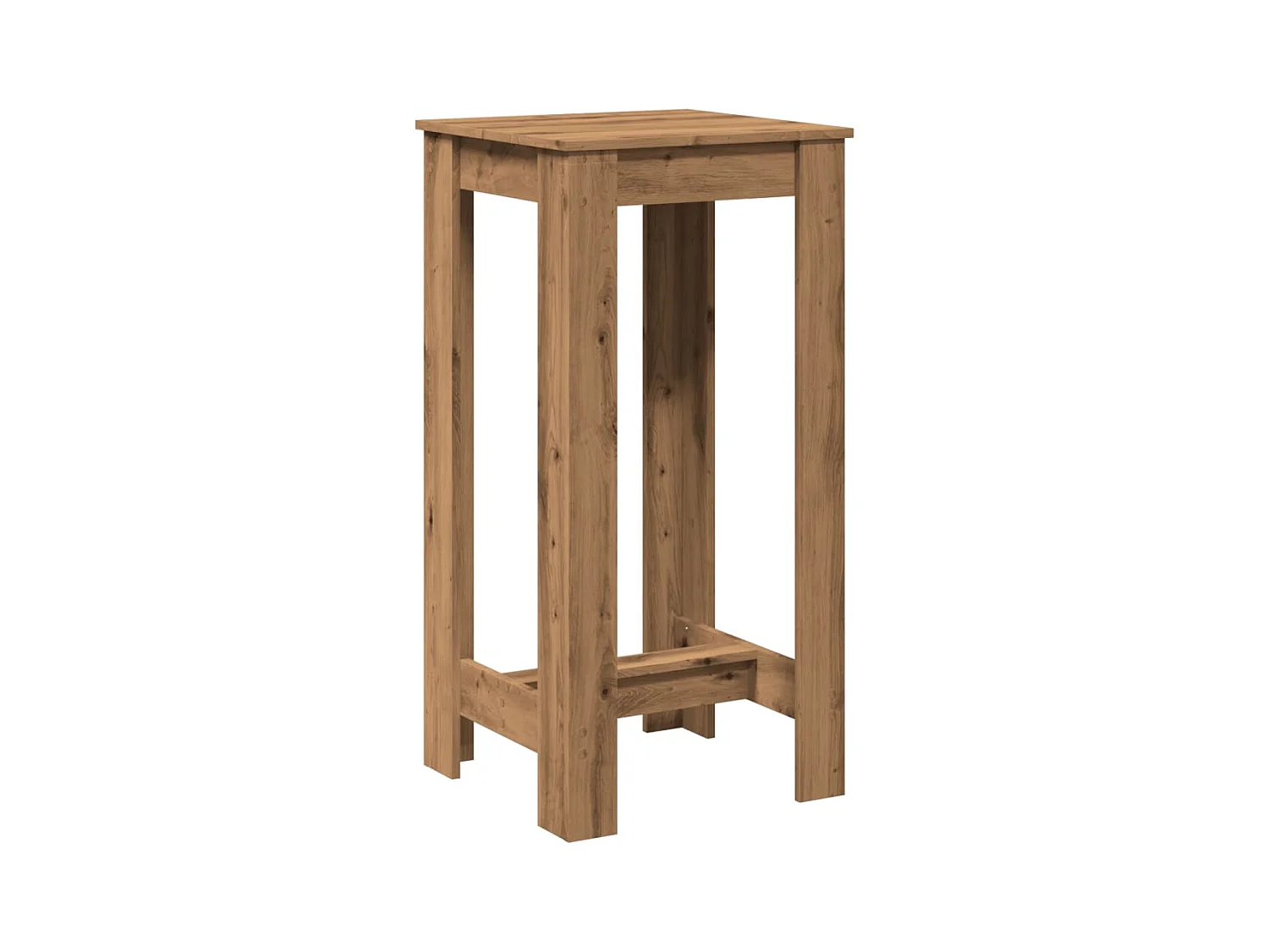 Table de bar chêne artisanal 51x50x103,5 cm bois d'ingénierie