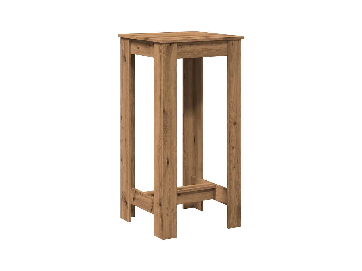 Table de bar chêne artisanal 51x50x103,5 cm bois d'ingénierie