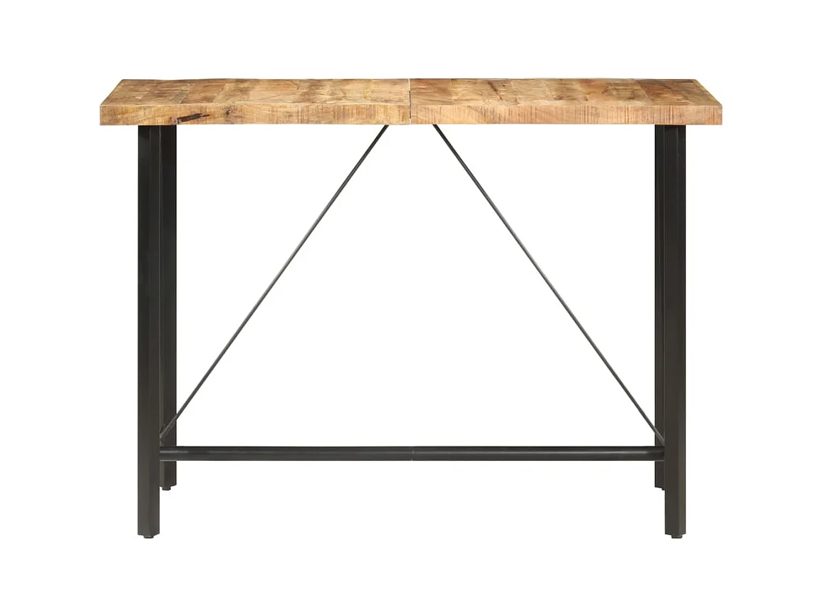 Table de bar 150x70x107 cm Bois de manguier brut