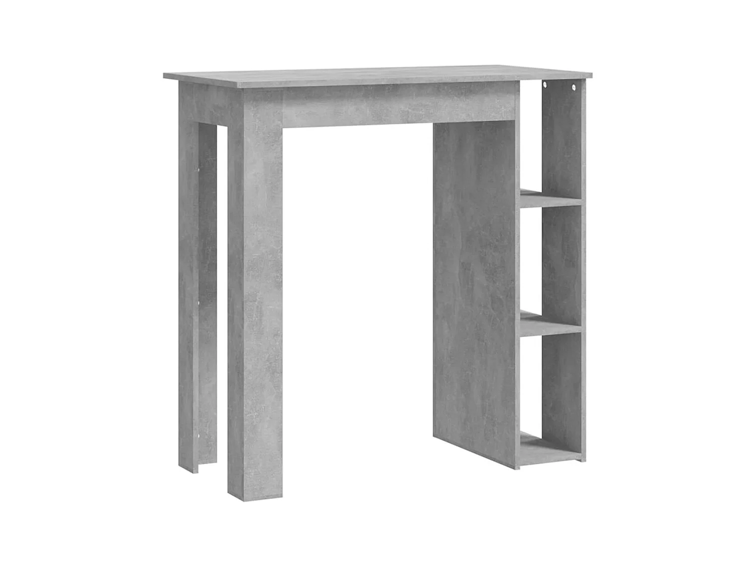 Table de bar avec étagère Gris béton Bois d'ingénierie