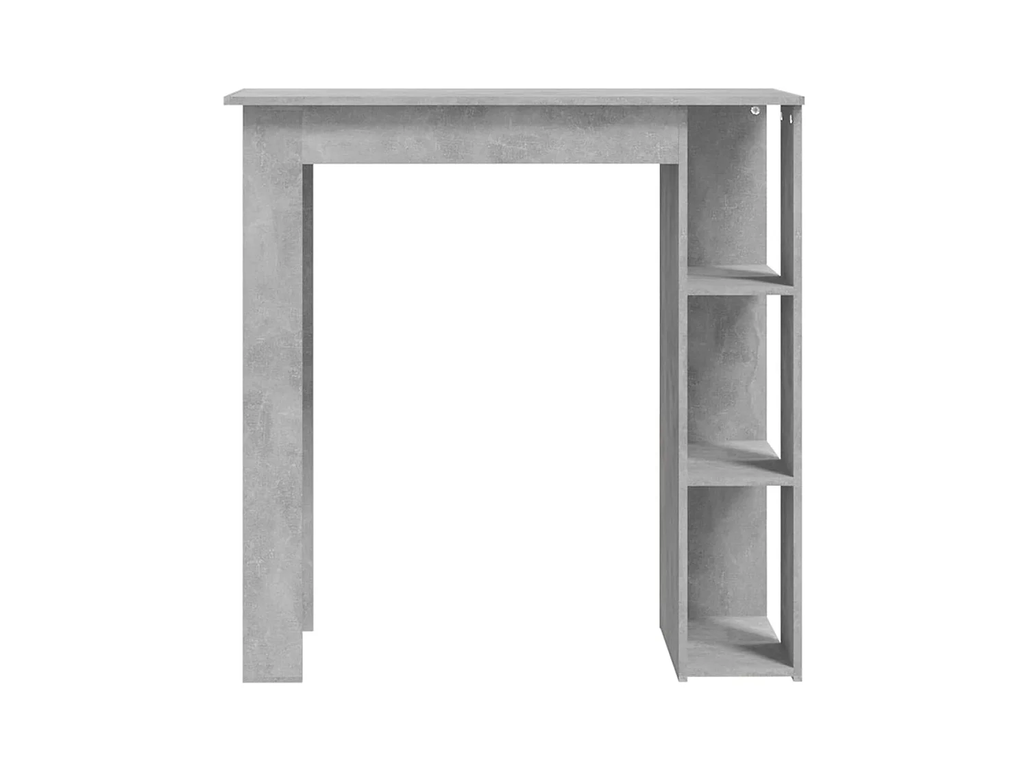 Table de bar avec étagère Gris béton Bois d'ingénierie