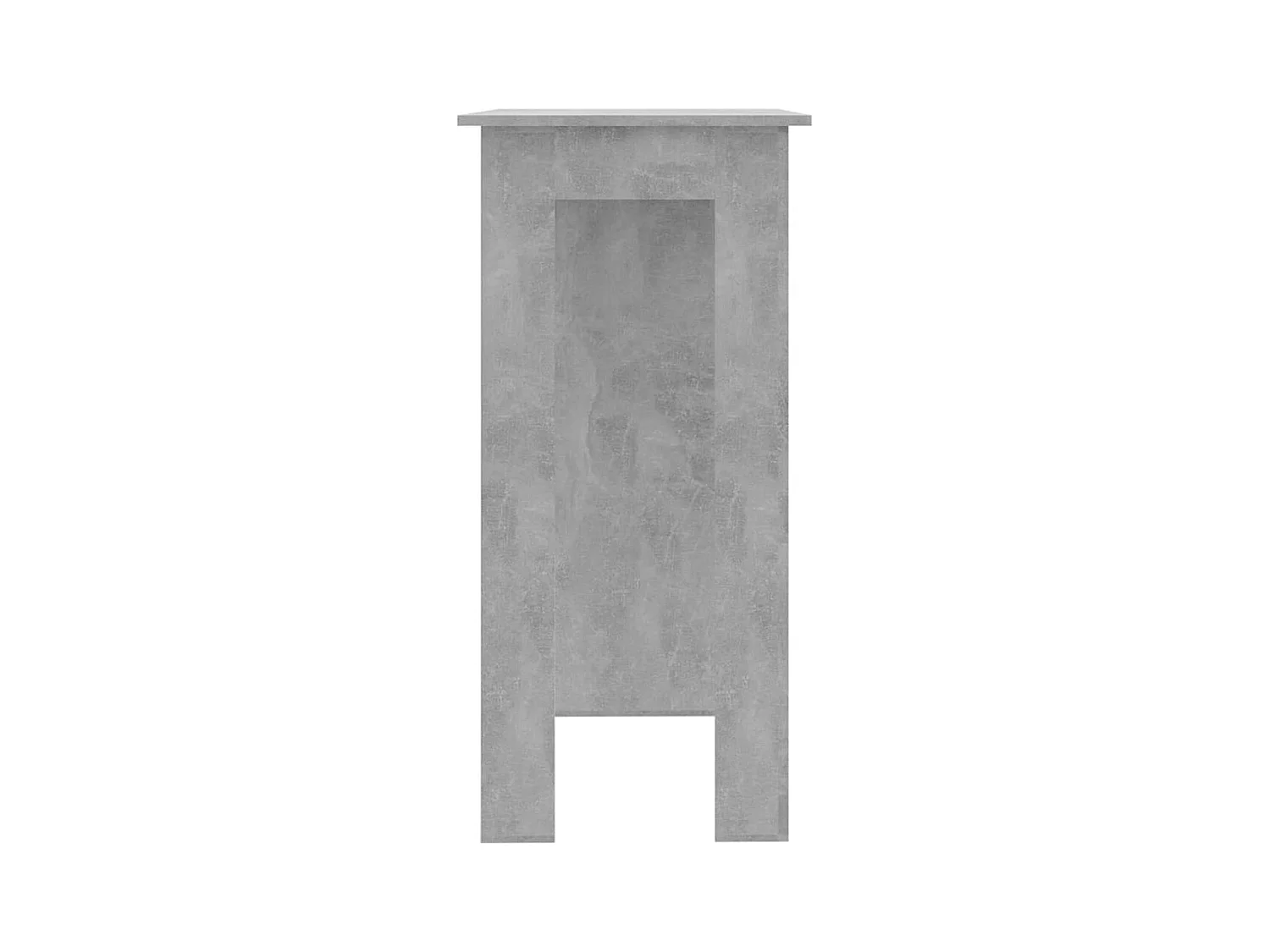 Table de bar avec étagère Gris béton Bois d'ingénierie