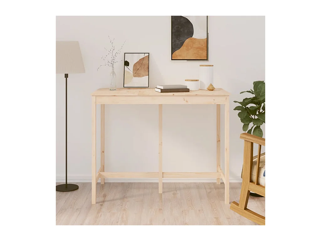 Table de bar 140x80x110 cm Bois massif de pin