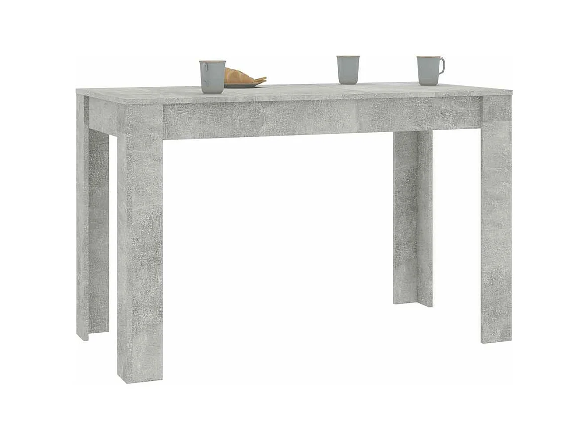 Table à manger Gris béton 120x60x76 cm Bois d'ingénierie
