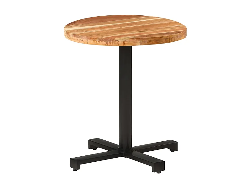 Mesa bistro redonda Ø70x75 cm Madera maciza de acacia
