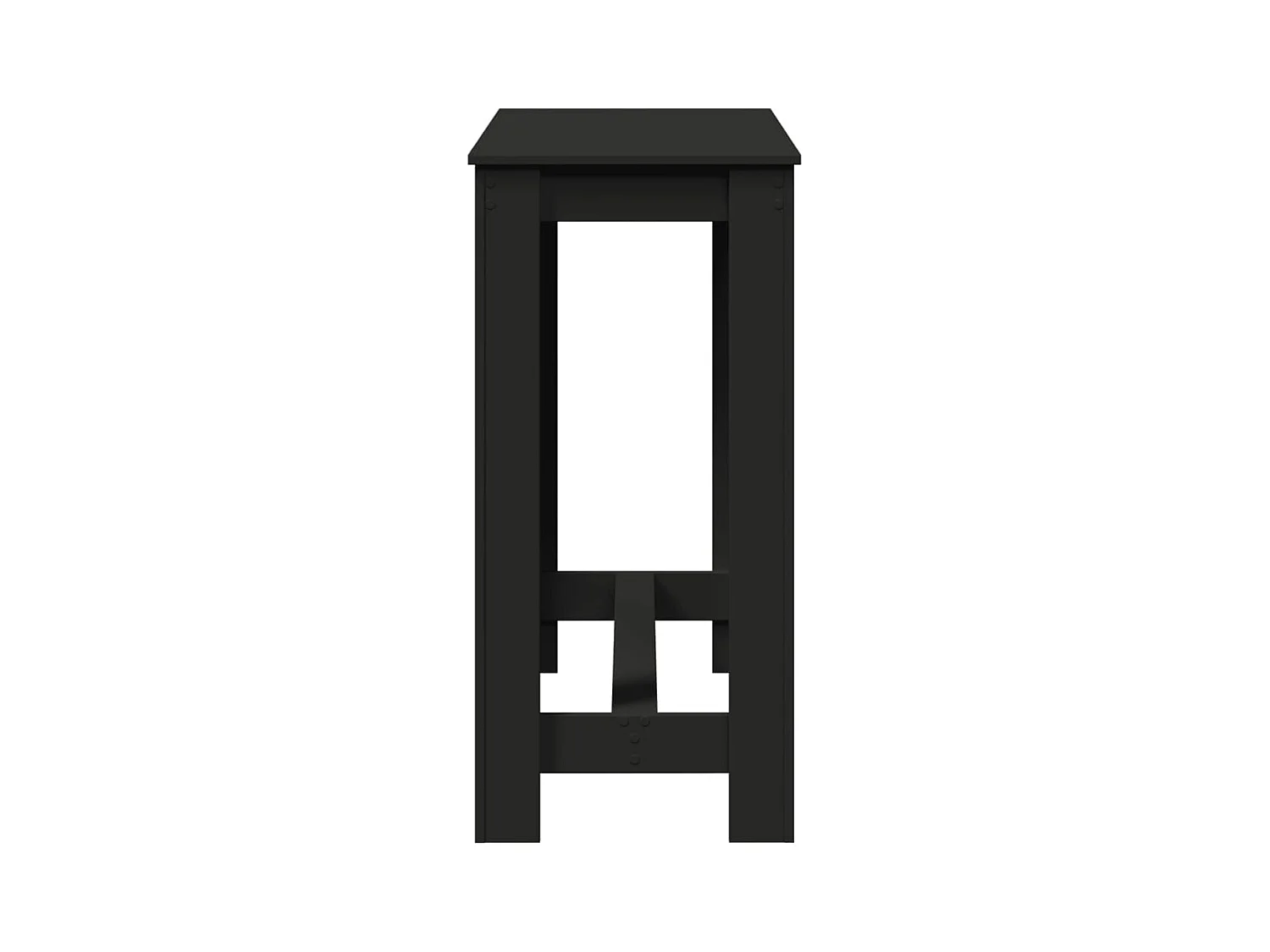 Table de bar noir 102x50x103,5 cm bois d'ingénierie