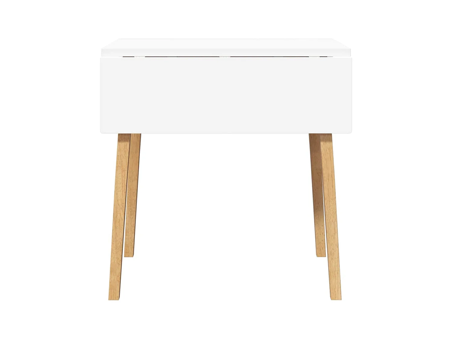 Table à manger naturel bois massif et caoutchouc