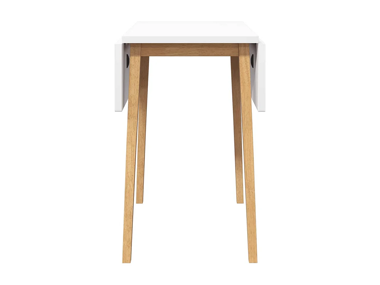 Mesa de comedor de madera maciza natural y caucho