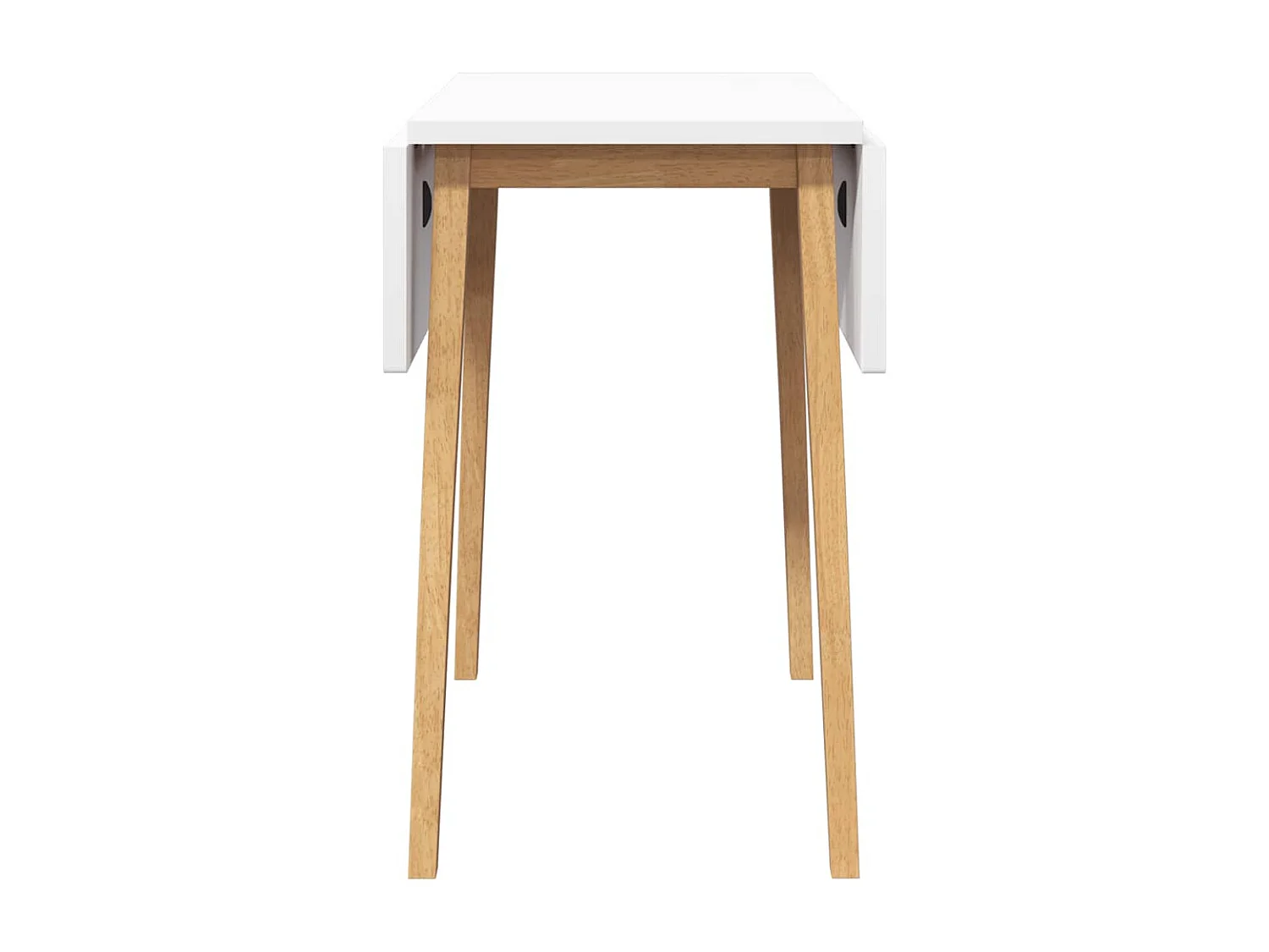 Mesa de comedor de madera maciza natural y caucho