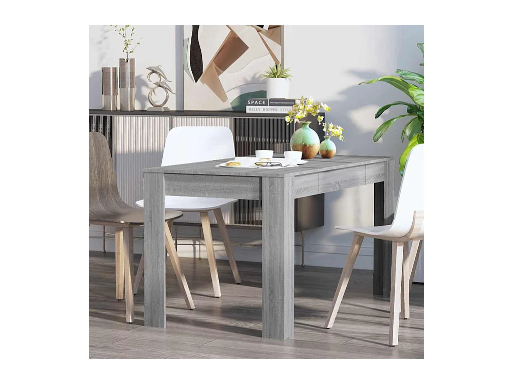 Table à dîner Sonoma gris 140x74,5x76 cm Bois d'ingénierie