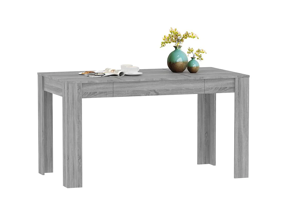 Table à dîner Sonoma gris 140x74,5x76 cm Bois d'ingénierie