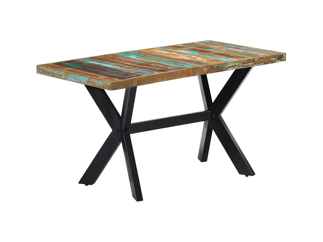 Table à manger 140x70x75 cm Bois de récupération massif