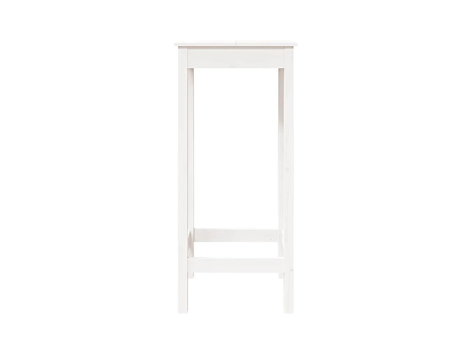 Table de bar blanc 50x50x110 cm bois massif de pin