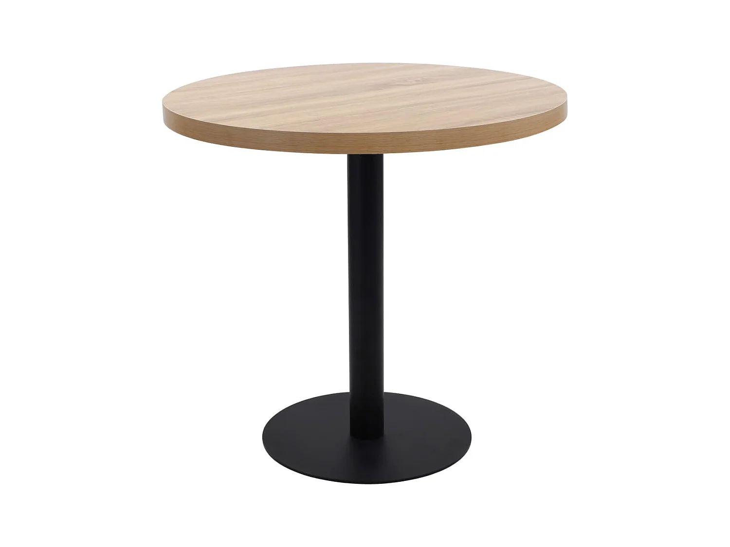 Mesa de bistró marrón claro de 80 cm de MDF