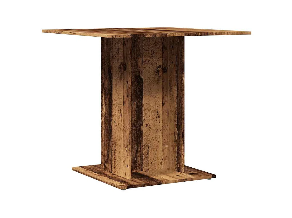 Table à manger vieux bois 80 x 80 x 75 cm bois d'ingénierie