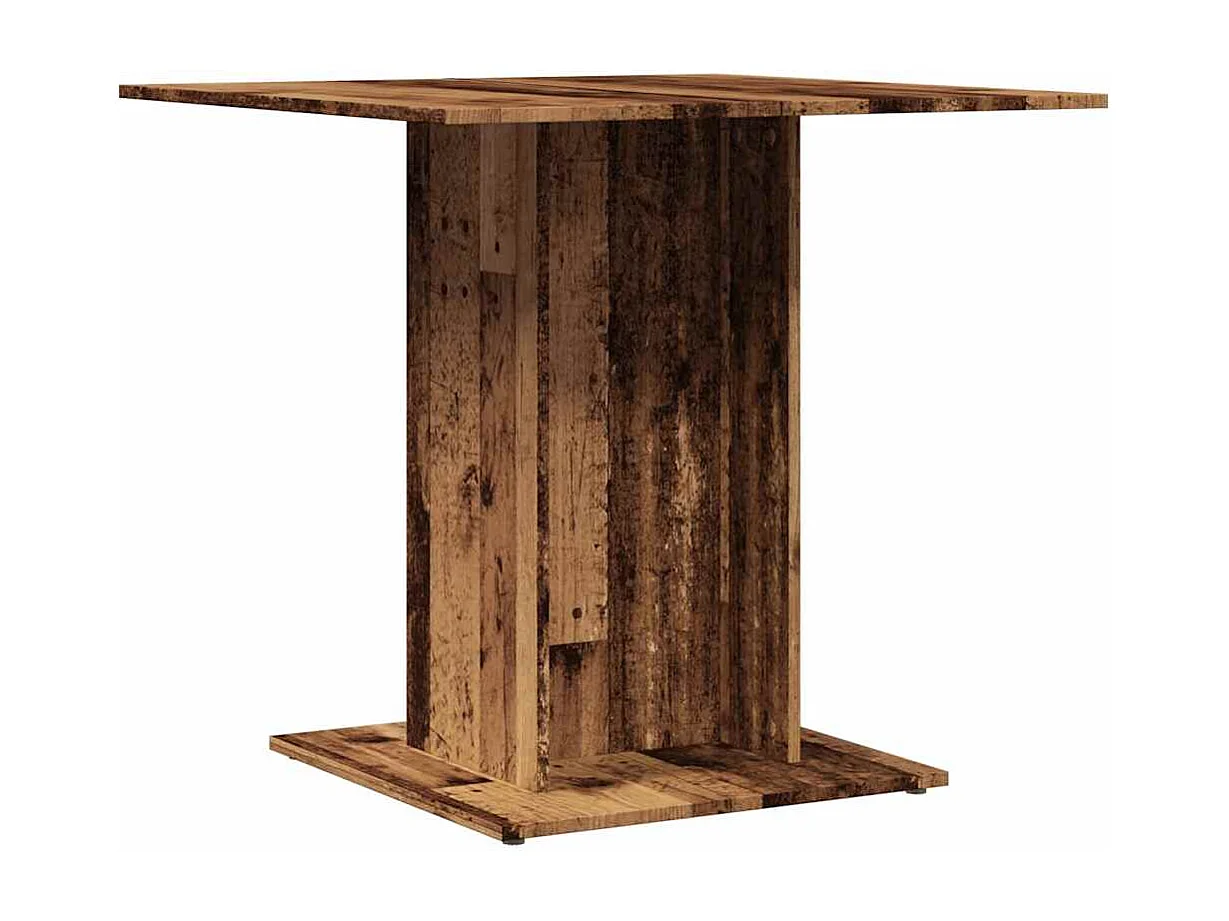Table à manger vieux bois 80 x 80 x 75 cm bois d'ingénierie
