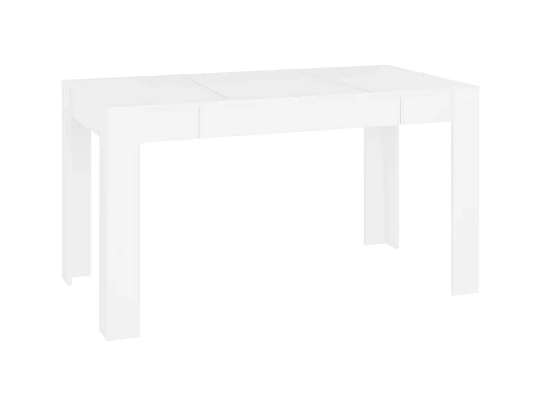 Table à manger Blanc 140x74,5x76 cm Bois d'ingénierie