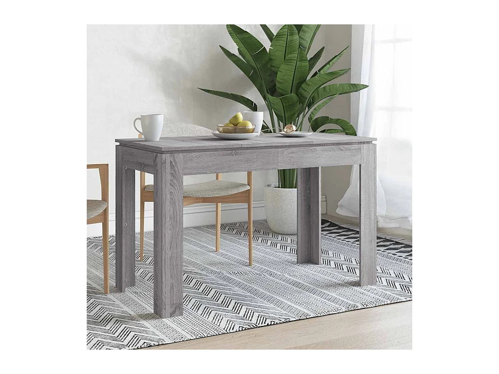 Table à dîner sonoma gris 120x60x76 cm bois d'ingénierie