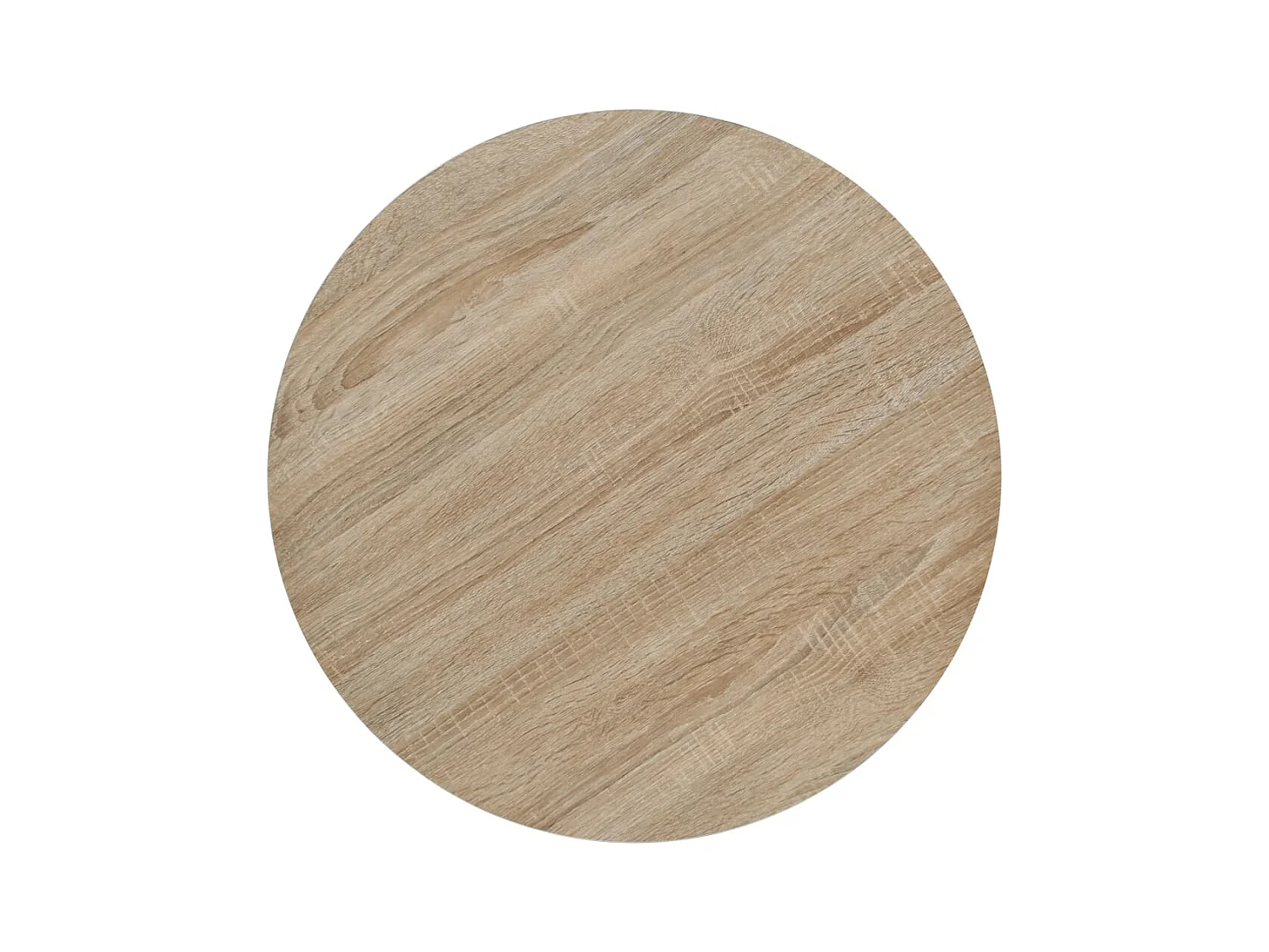 Mesa bistro de MDF y acero Redonda 60 x 75 cm Color roble