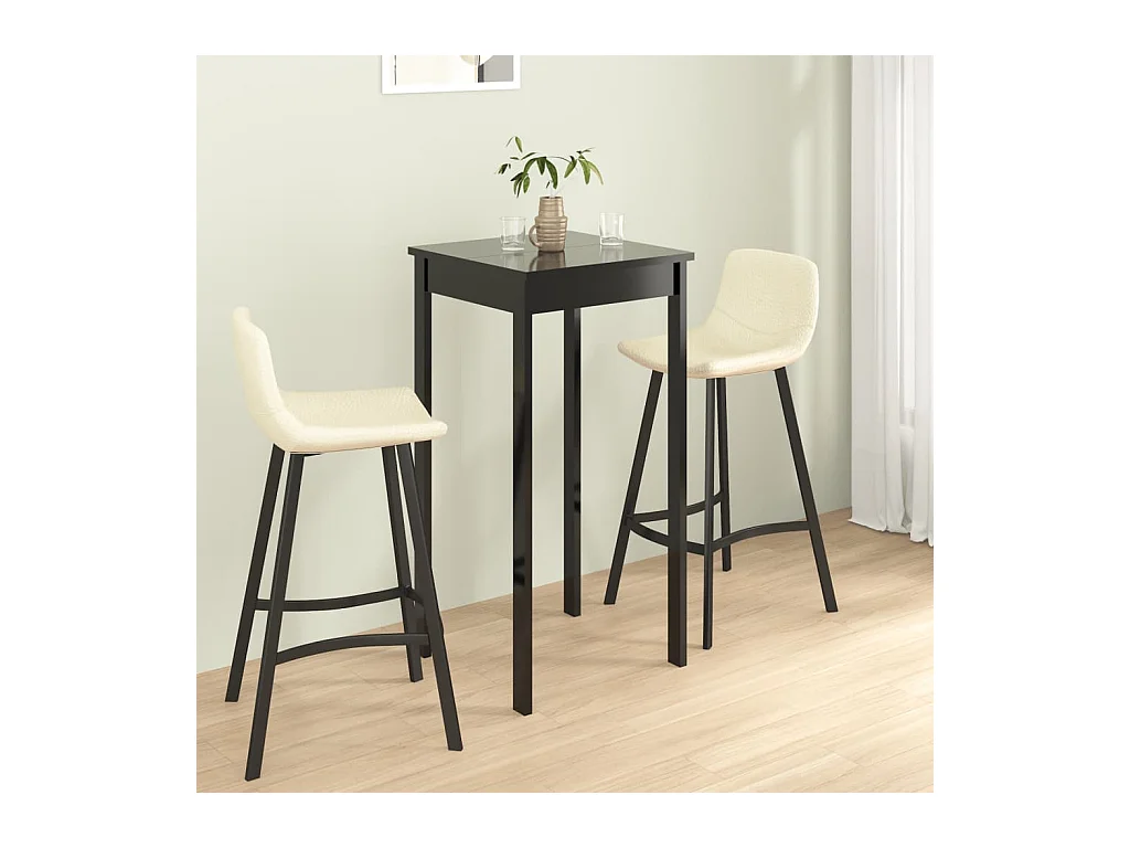 Table de bar MDF noir 55x55x107 cm