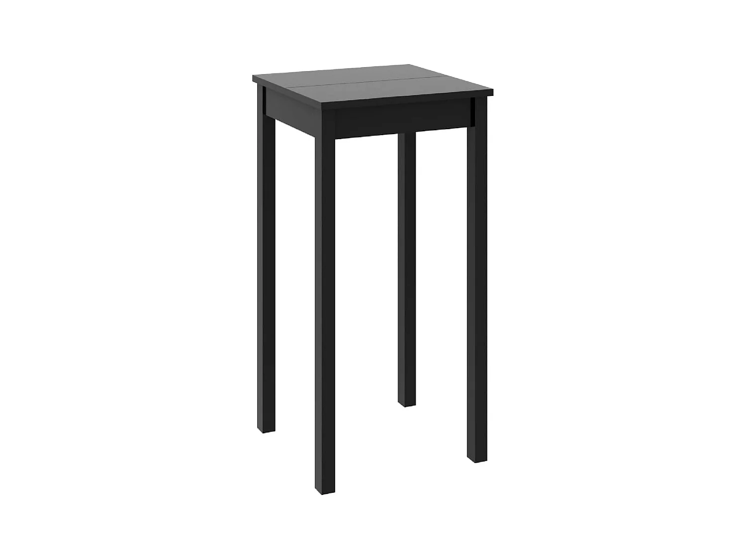 Table de bar MDF noir 55x55x107 cm
