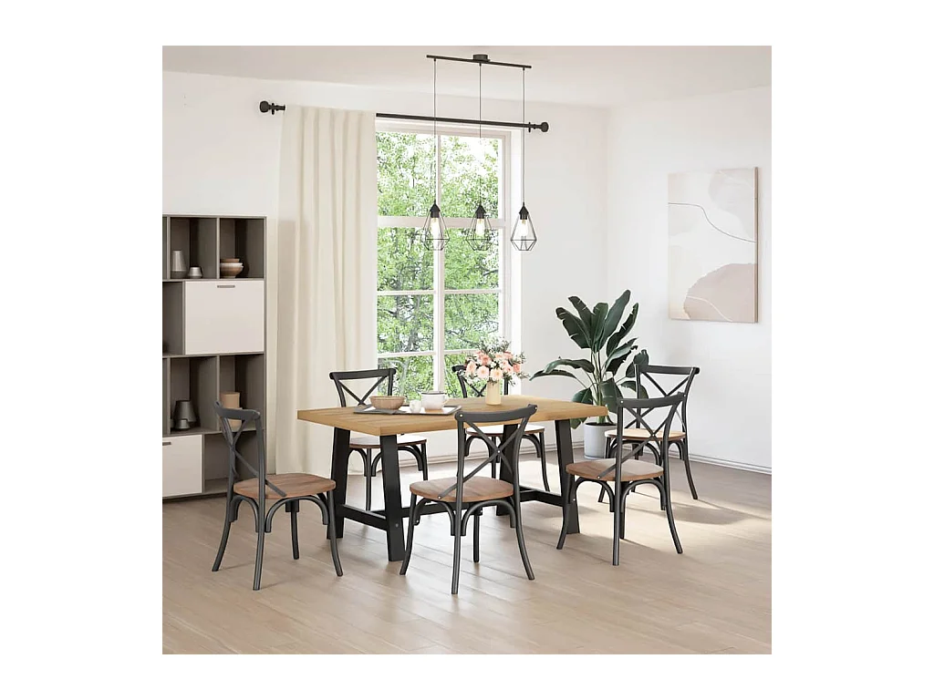 Table à manger NOAIN pieds en forme de A 160x90x75cm massif pin