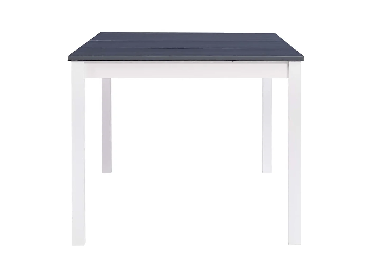 Table à manger Blanc et gris 180x90x73 cm Bois de pin