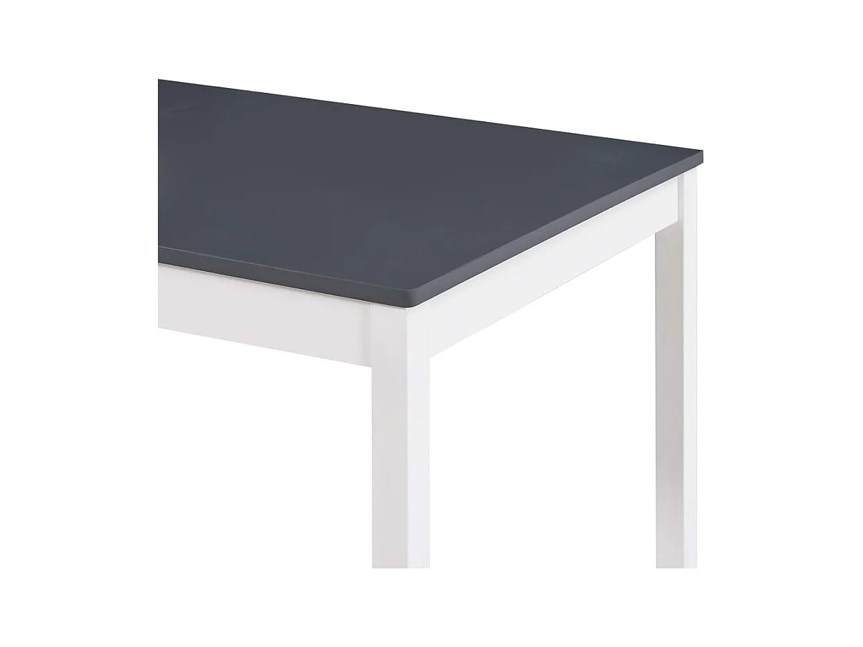 Table à manger Blanc et gris 180x90x73 cm Bois de pin