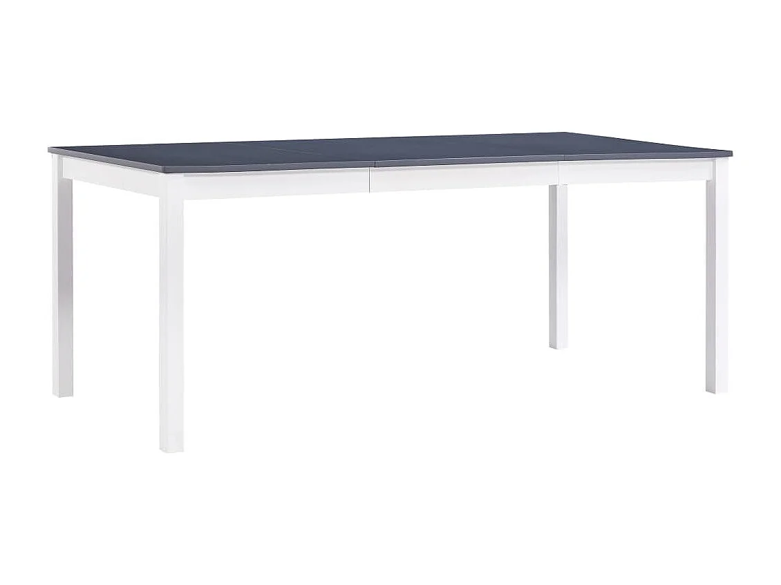 Mesa de comedor Blanca y gris 180x90x73 cm Madera de pino