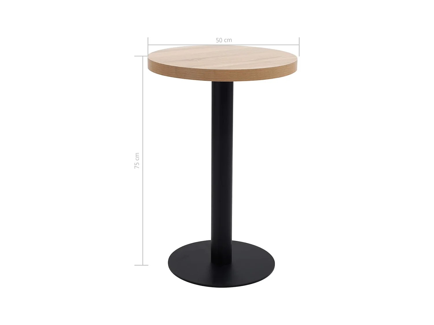 Table de bistro Marron clair 50 cm MDF