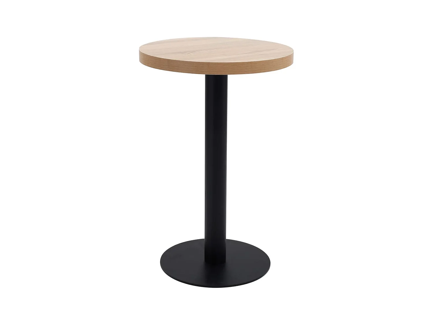 Mesa de bistró marrón claro de 50 cm de MDF