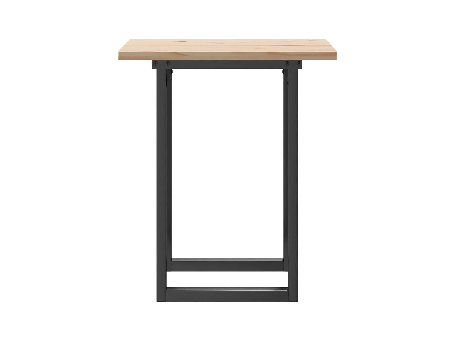 Table à manger cadre en O 70x70x75,5cm bois de pin massif acier