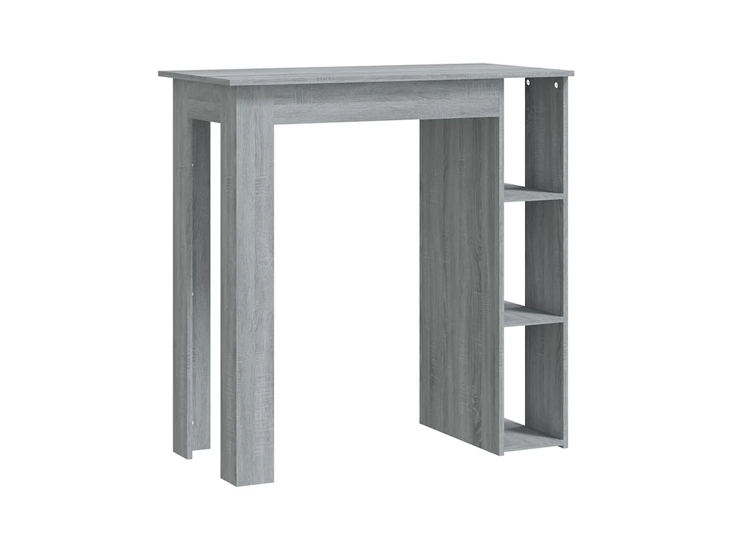 Table de bar avec étagère sonoma gris bois d'ingénierie