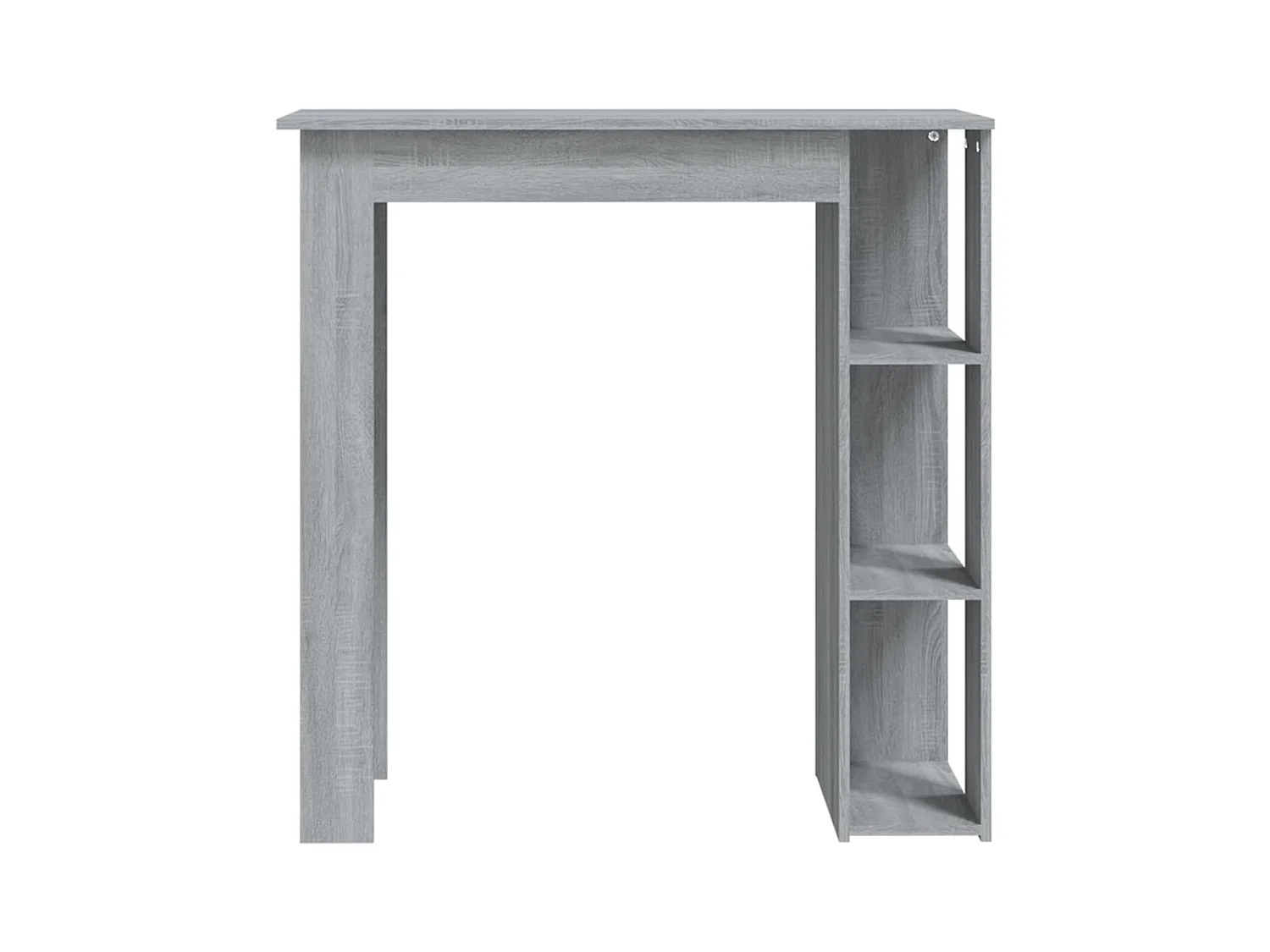 Table de bar avec étagère sonoma gris bois d'ingénierie