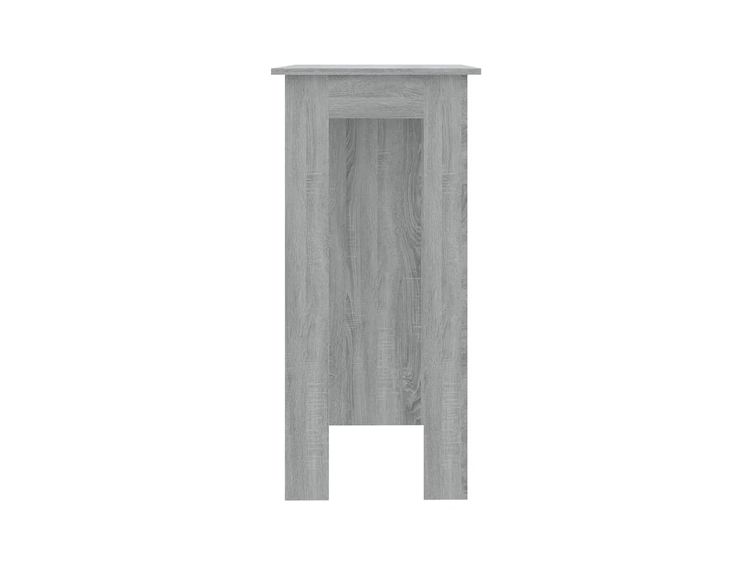 Table de bar avec étagère sonoma gris bois d'ingénierie