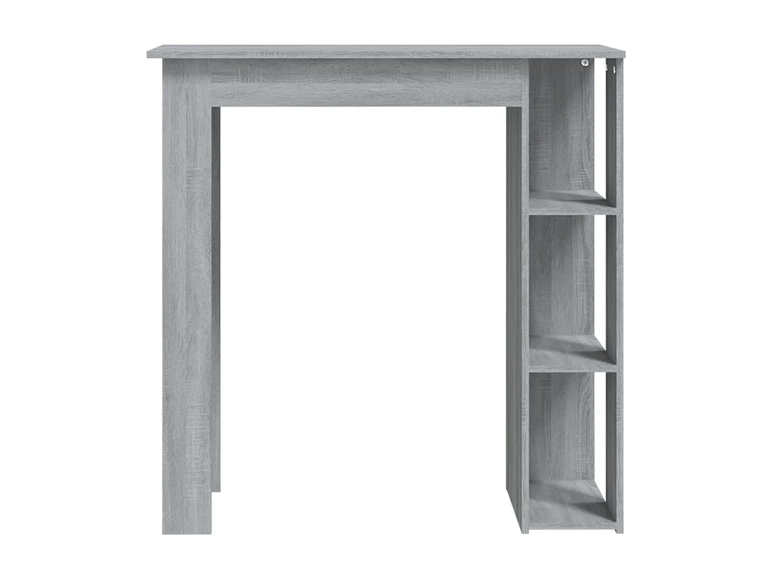 Mesa de bar de madera de ingeniería gris Sonoma con estante
