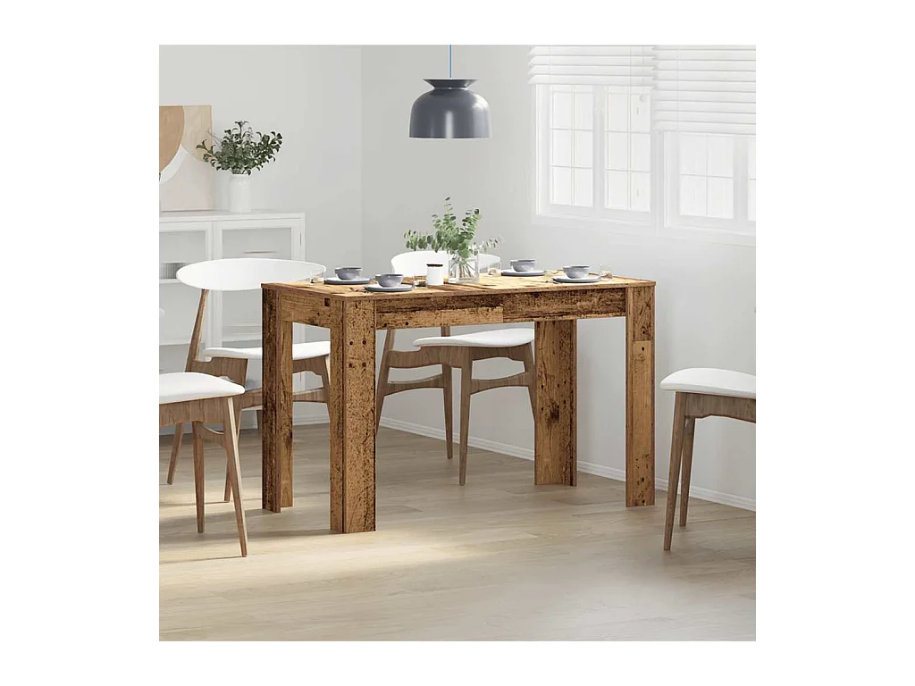 Table à manger vieux bois 120x60x76 cm bois d'ingénierie