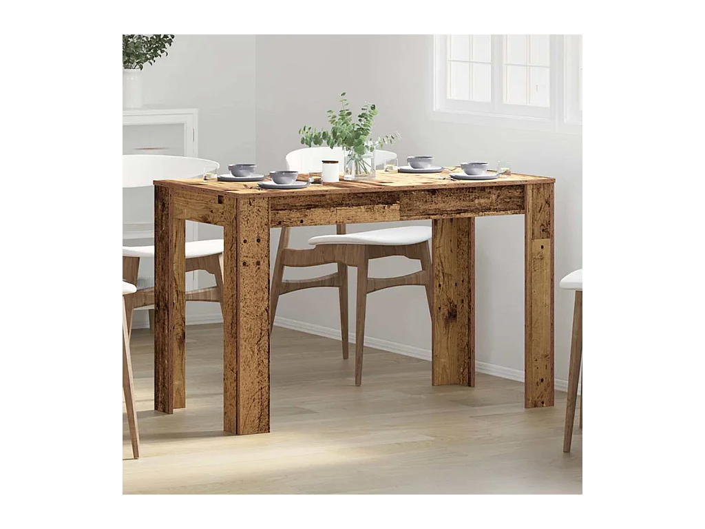 Table à manger vieux bois 120x60x76 cm bois d'ingénierie