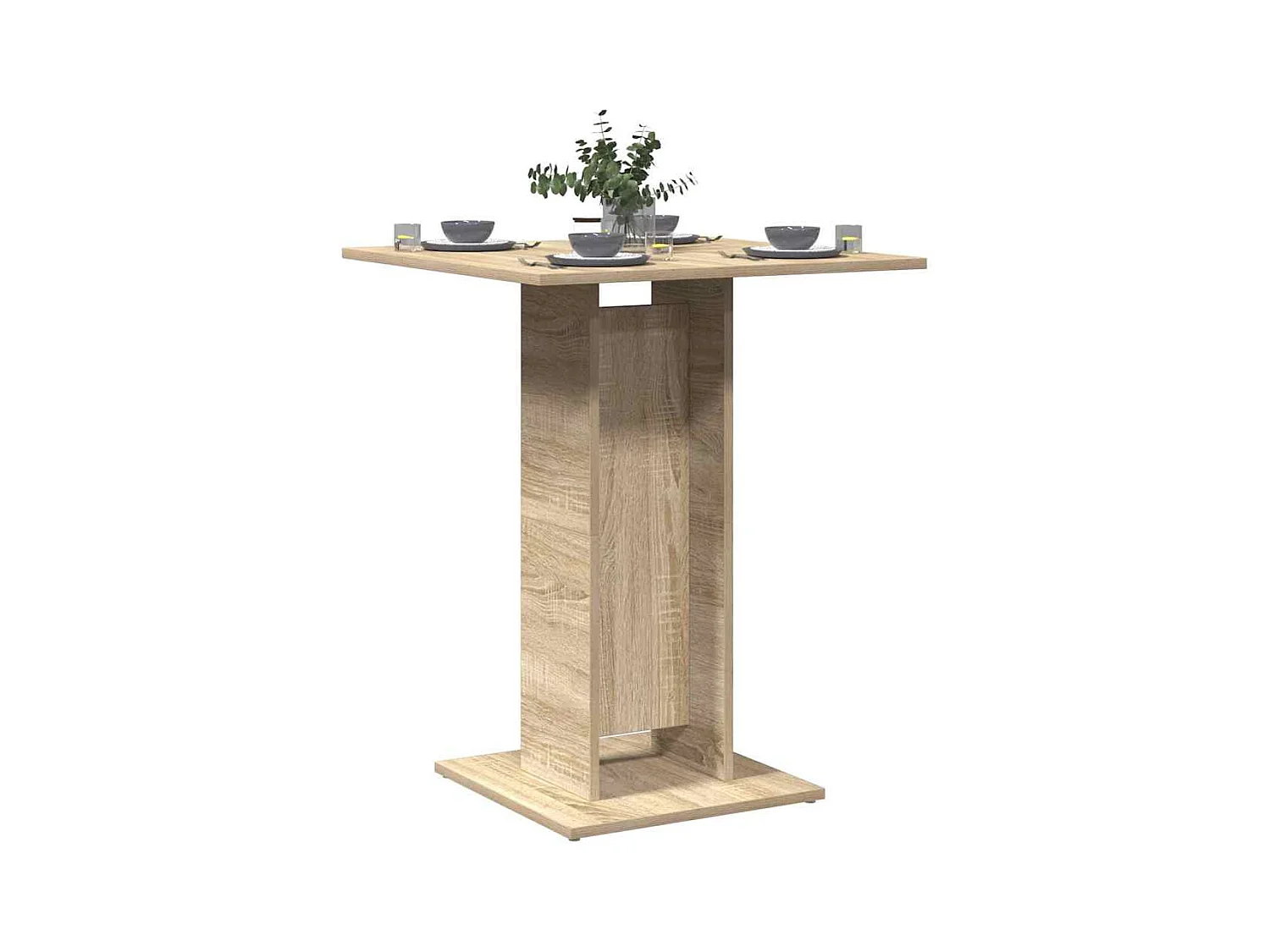 Table de bistro Chêne sonoma 60x60x75 cm Bois d'ingénierie