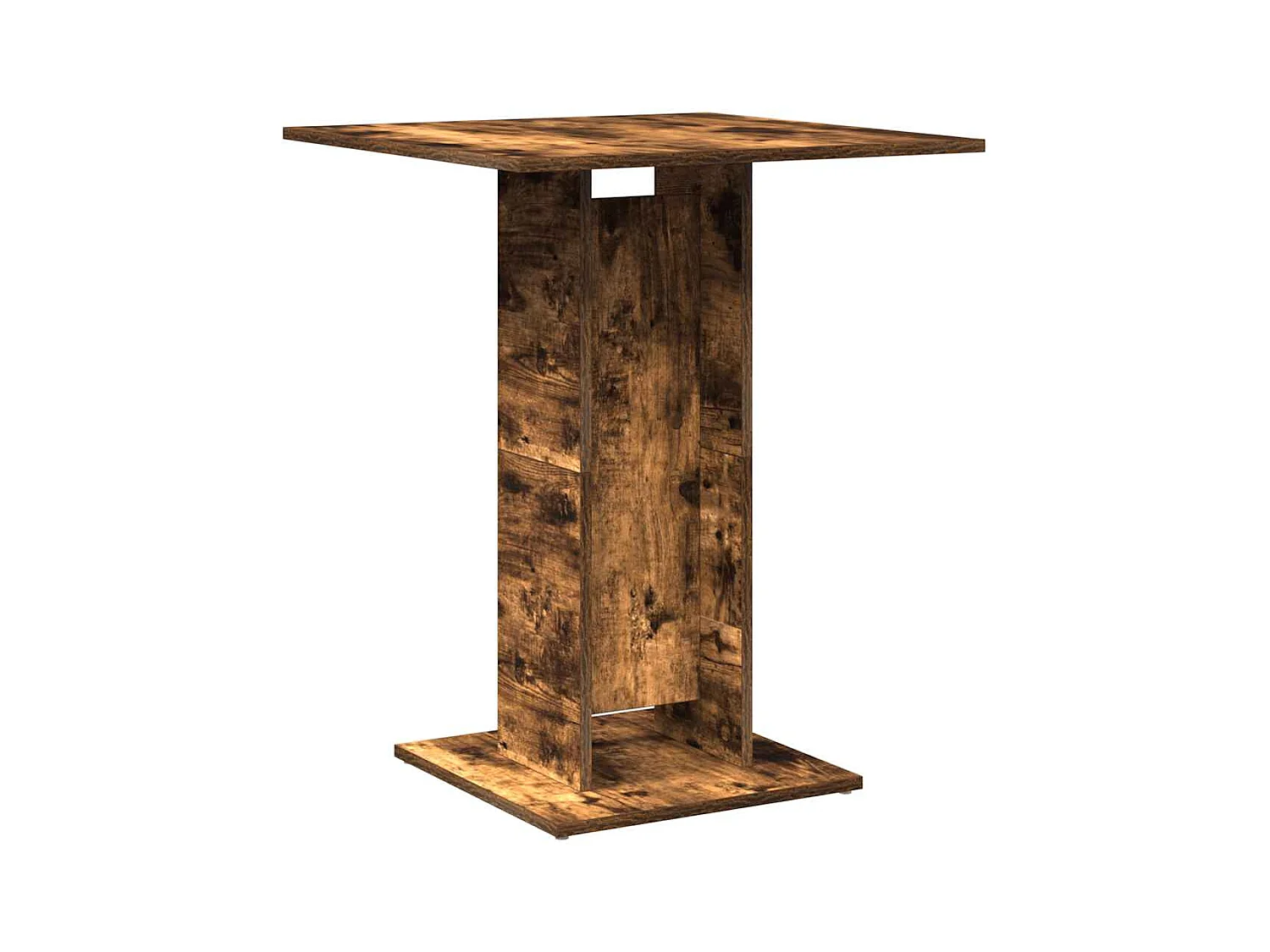 Table de bistro Chêne fumé 60x60x75 cm Bois d'ingénierie