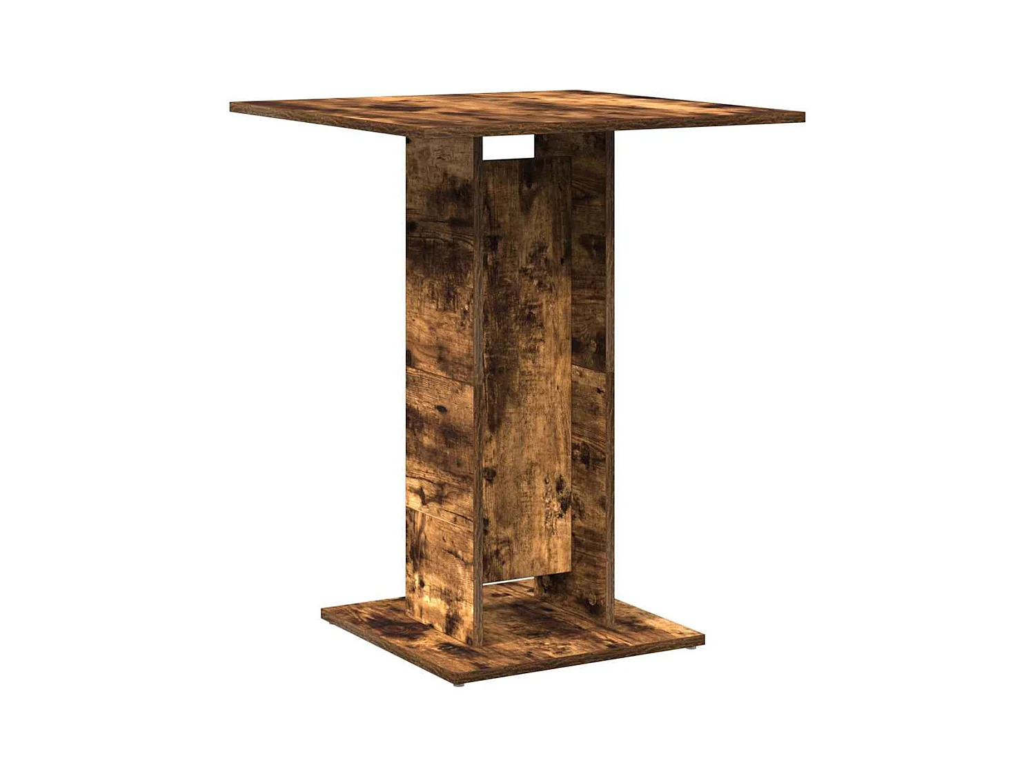 Table de bistro Chêne fumé 60x60x75 cm Bois d'ingénierie