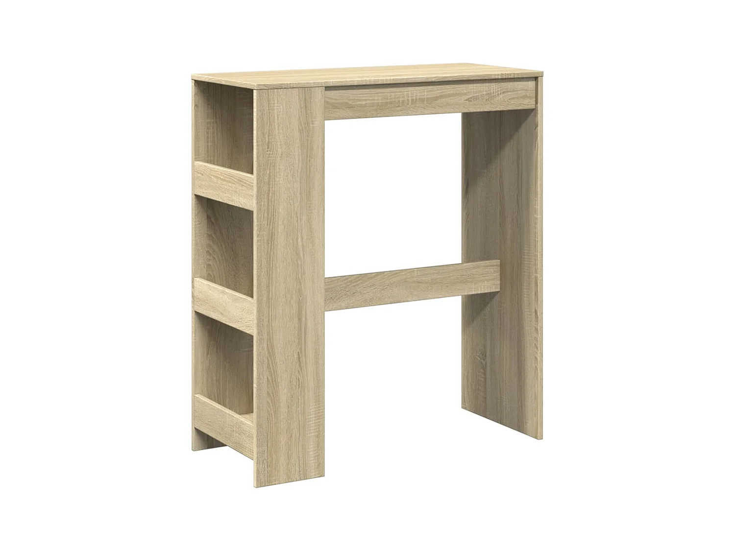 Table de bar avec étagères chêne sonoma bois d'ingénierie