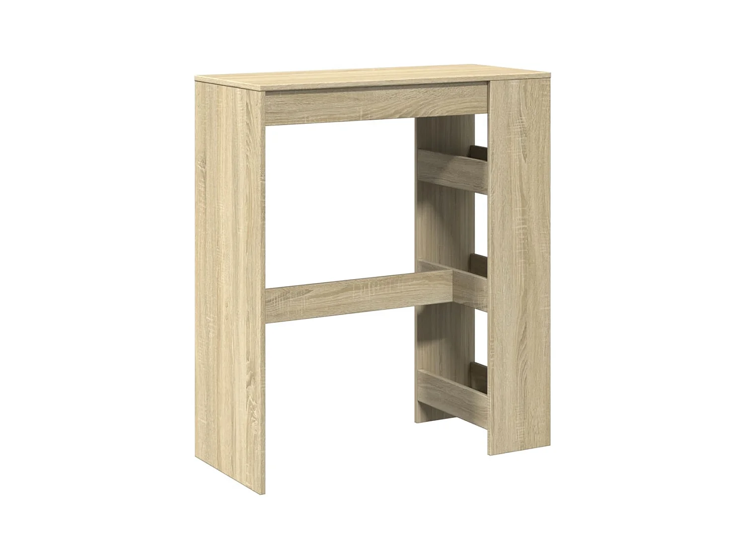 Table de bar avec étagères chêne sonoma bois d'ingénierie