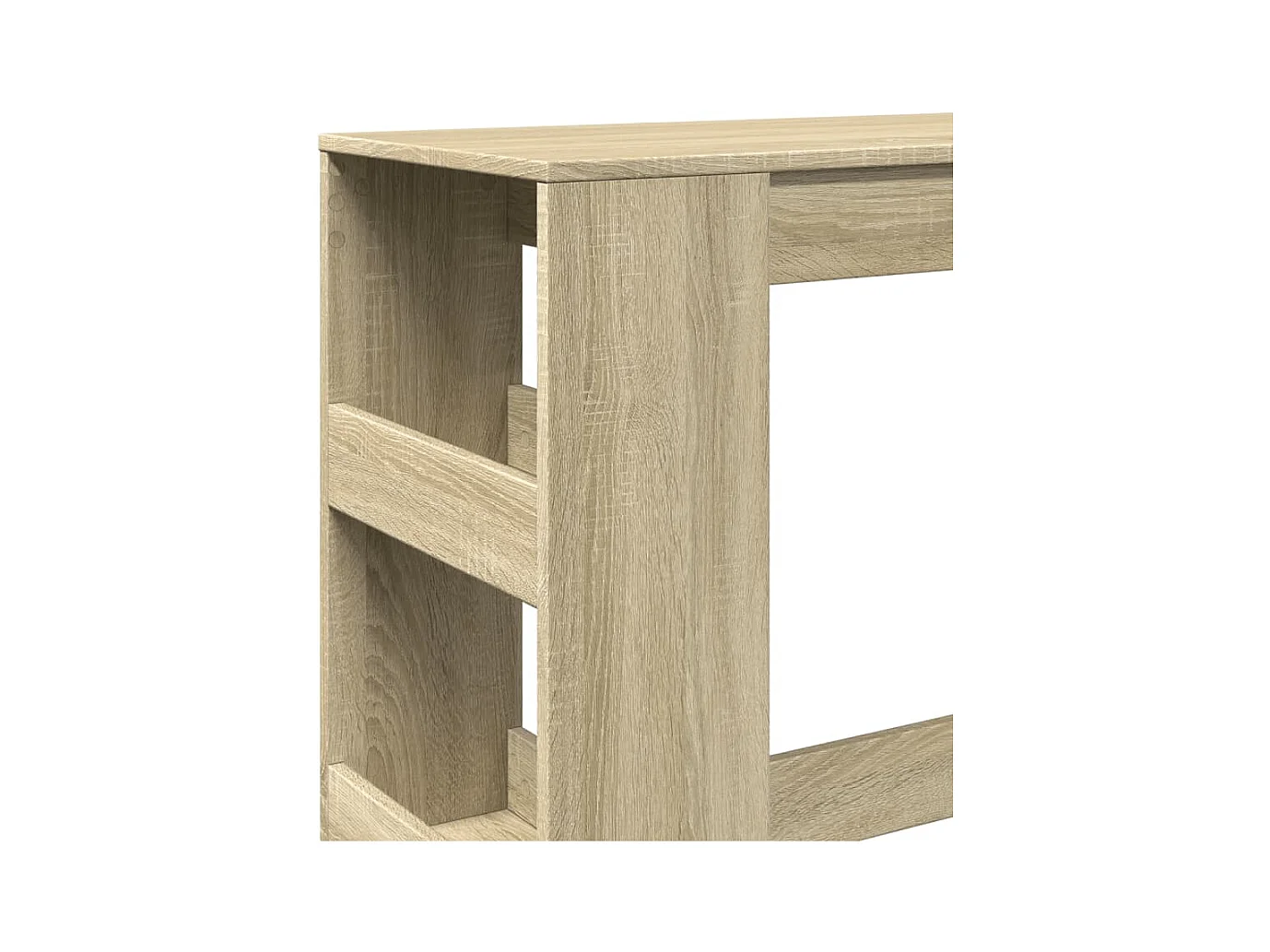 Table de bar avec étagères chêne sonoma bois d'ingénierie