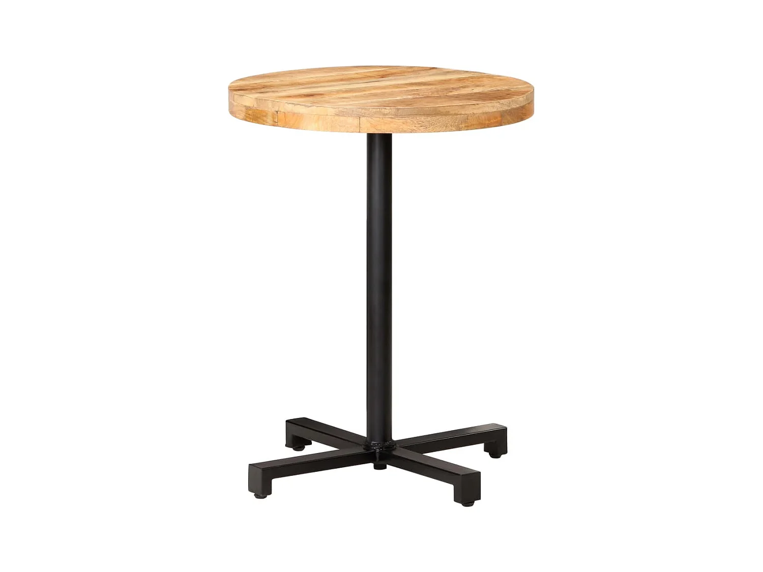 Table de bistro Ronde Ø60x75 cm Bois de manguier brut