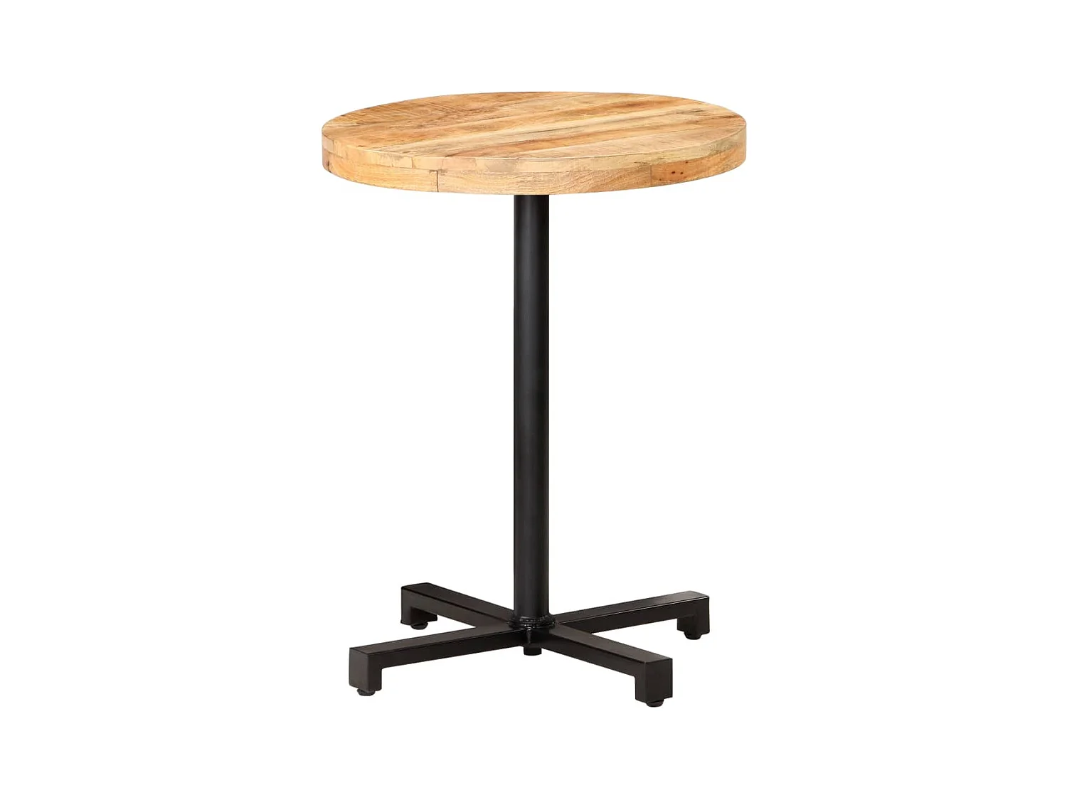 Table de bistro Ronde Ø60x75 cm Bois de manguier brut