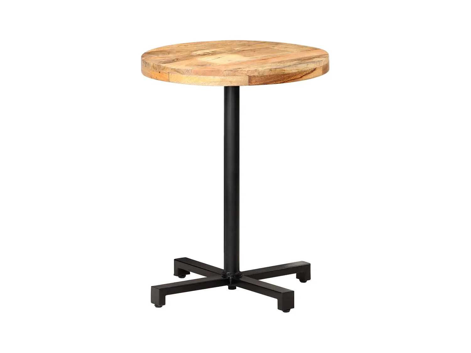 Table de bistro Ronde Ø60x75 cm Bois de manguier brut