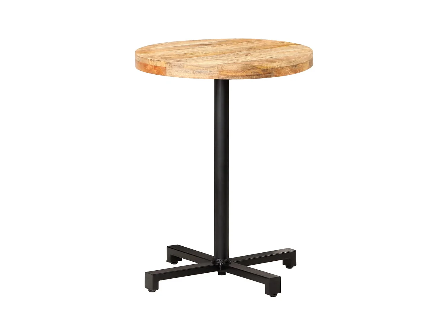Table de bistro Ronde Ø60x75 cm Bois de manguier brut